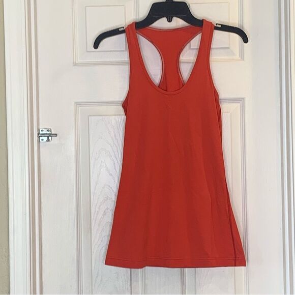 Lululemon Cool Racerback Tank Coral Red Size 6 - Picture 1 of 7